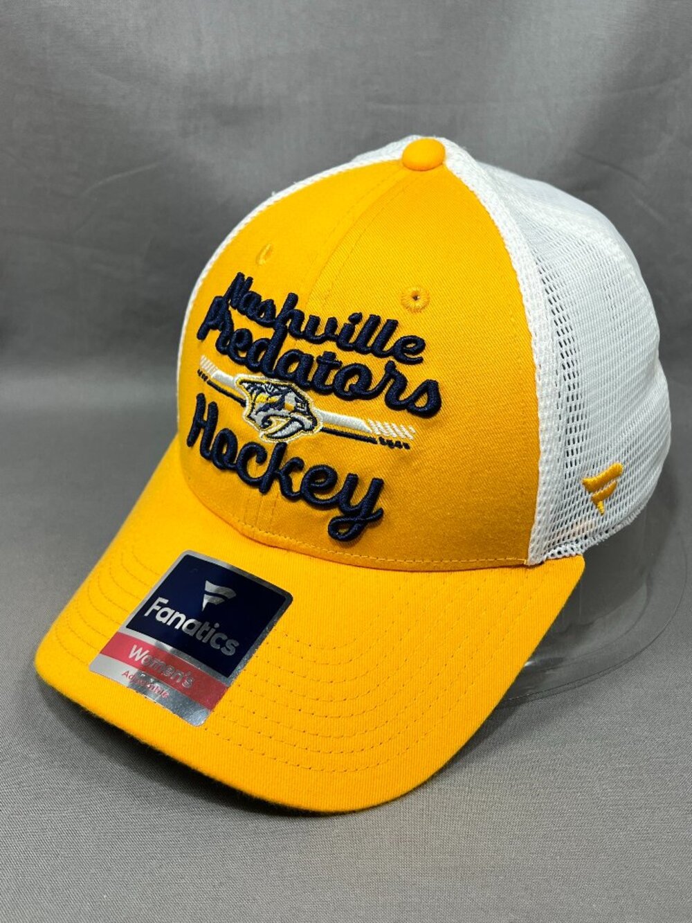 Fanatics Nashville Predators Hockey Trucker Womens Hat Gold Snapback Ladies Cap